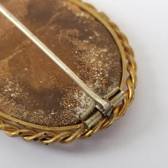 Relisted -Antique Victorian micro mosaic brooch pin Italy - Picture 12 of 13